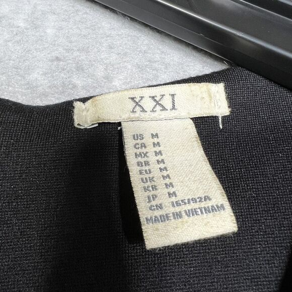 Forever 21 Ponte Shift Dress Women’s Medium Black 3/4 Sleeve Rayon Blended - Picture 6 of 8